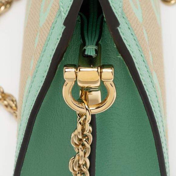 Gucci Jumbo GG Canvas Ophidia Medium Chain Shoulder Bag - Picture 14 of 15